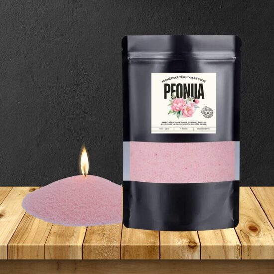 Scented Peony Pearl wax candle